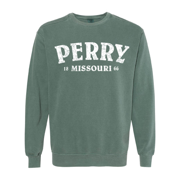 Perry Missouri Comfort Colors Crewneck Sweatshirt - Light Green