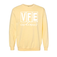 VAN-FAR INDIANS COMFORT COLORS CREWNECK