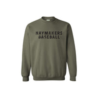 Haymakers Baseball - 50/50 Crewneck Sweatshirt - Military Green