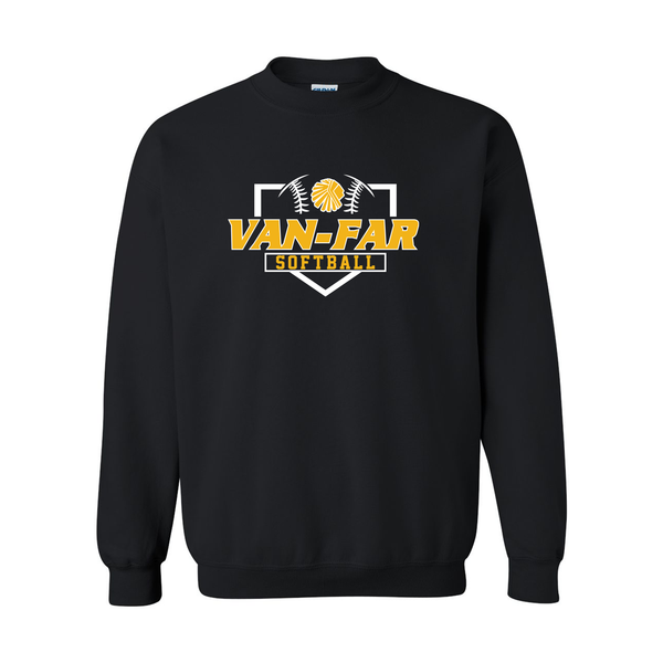 Van-Far Softball Crewneck Sweatshirt - Black