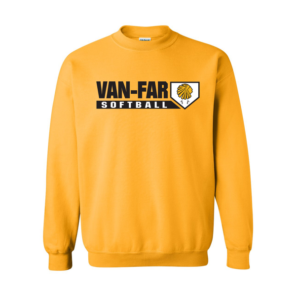 Van-Far Softball Crewneck Sweatshirt - Gold