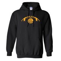 Van-Far Football Hooded Sweatshirt - Design 1 - Black