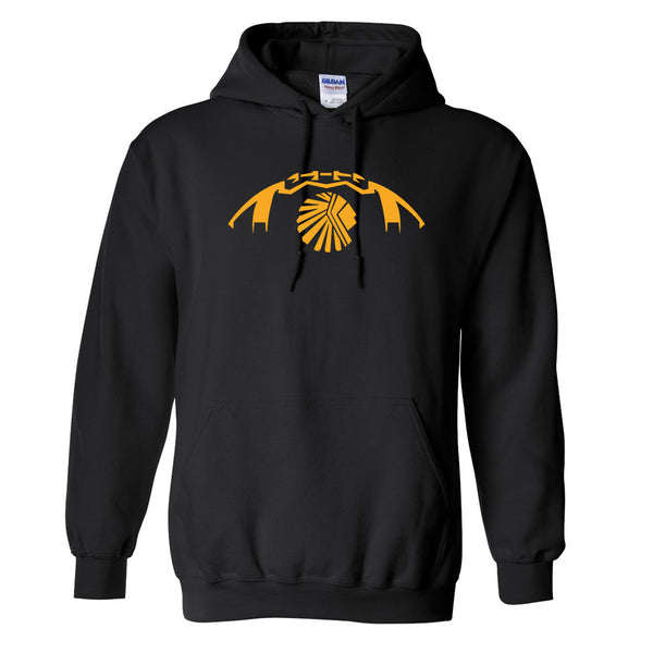 Van-Far Football Hooded Sweatshirt - Design 1 - Black