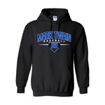 Gildan Heavyblend Baseball Hooded Sweatshirt - Black
