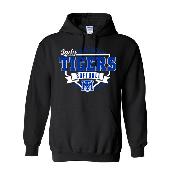 Mark Twain Varsity Softball Hooded Sweatshirt - Black
