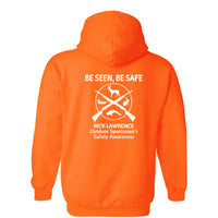 Be Seen, Be Safe Hooded Sweatshirt -  Safety Orange