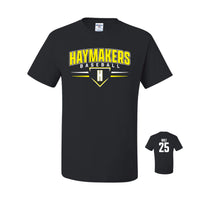 Haymakers Baseball Home Plate T-Shirt - Personalized Black