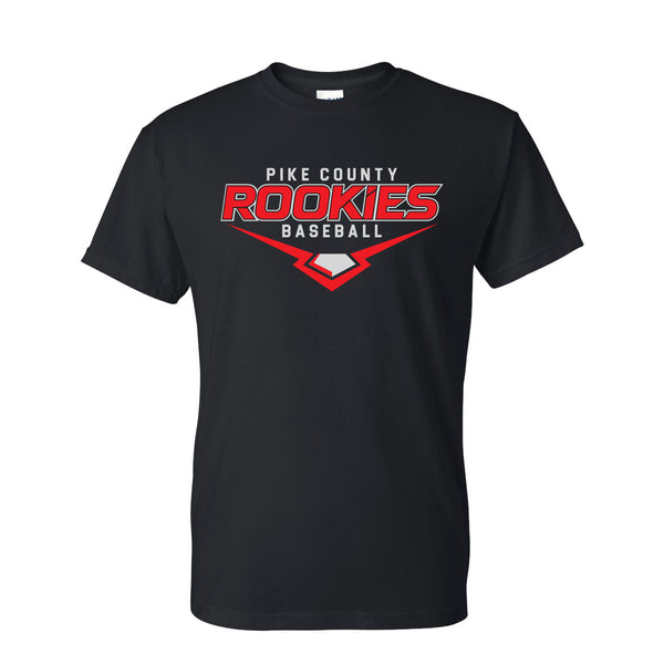 Pike County Rookies Baseball 50/50 T-Shirt - Black