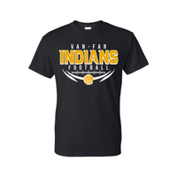 Van-Far Football T-Shirt - Design 3- Black