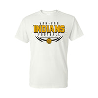 Van-Far Football T-Shirt - Design 2 - White