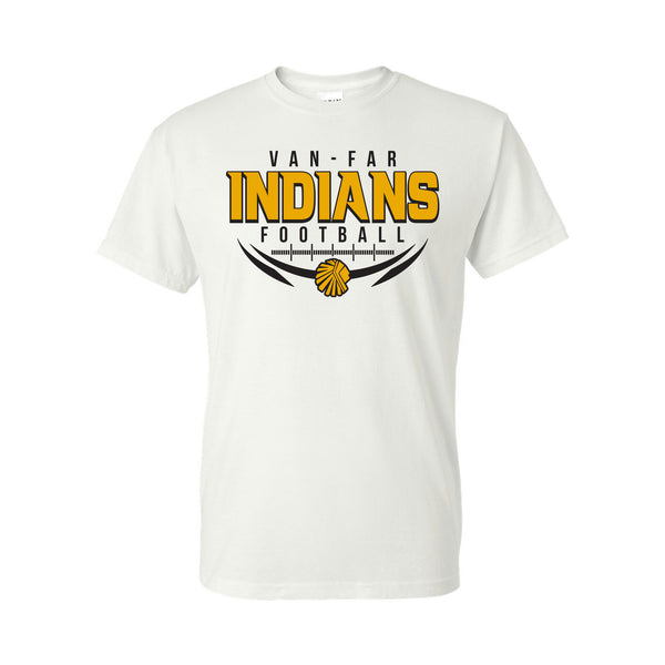 Van-Far Football T-Shirt - Design 2 - White