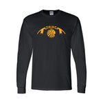 Van-Far Football Long Sleeve T-Shirt - Design 1 - Black