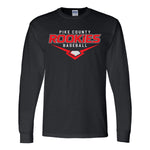 Pike County Rookies Baseball 50/50 Long Sleeve T-Shirt - Black