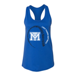 Mark Twain Varsity Softball Bella+Canvas Racerback Tank - Royal Blue