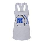 Mark Twain Varsity Softball Bella+Canvas Racerback Tank - Sport Grey