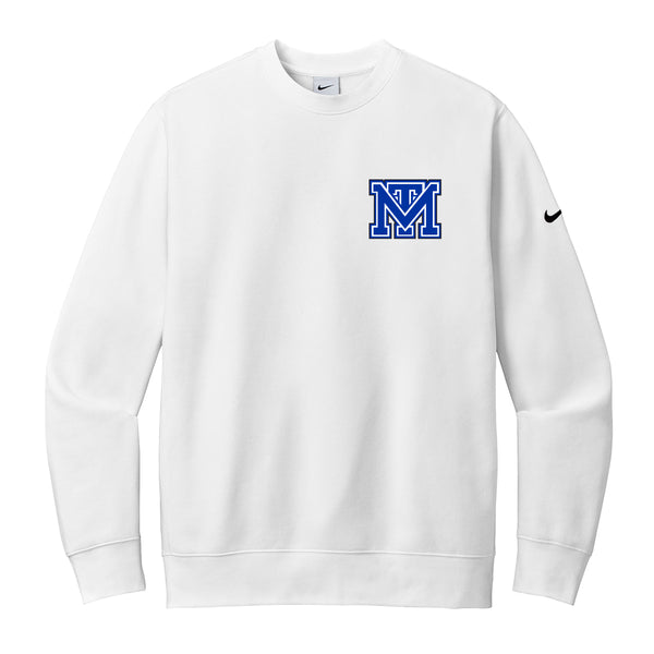 Nike - MTHS - Club Fleece Sleeve Swoosh Crew - White