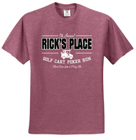 RICK'S PLACE 2023 EVENT T-SHIRT - HEATHER MAROON