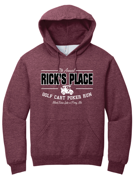RICK'S PLACE 2023 EVENT HOODED SWEATSHIRT - HEATHER MAROON