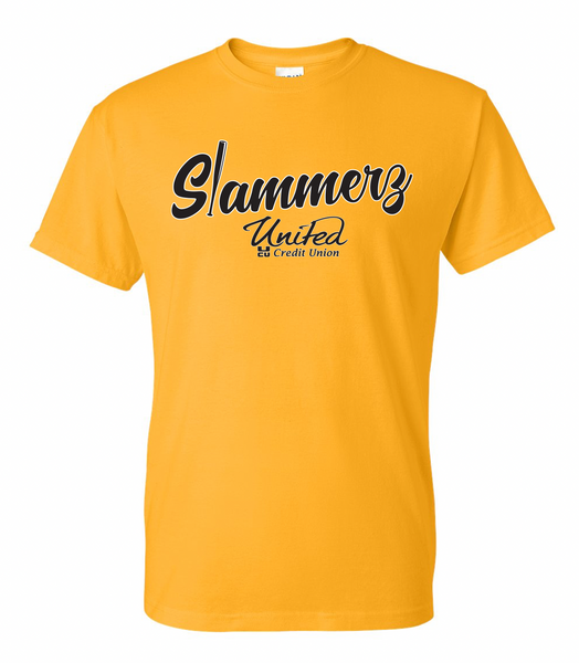 Slammerz Softball - Gildan 50/50 T-Shirt - Gold