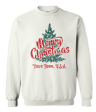 Merry Christmas YOUR TOWN Crewneck Sweatshirt