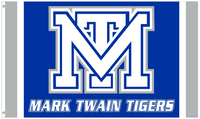 Mark Twain Tigers 3' x 5' Blue "MT" Flag