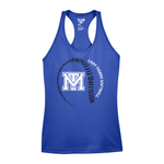 Mark Twain Varsity Softball Performance Racerback Tank - Royal Blue