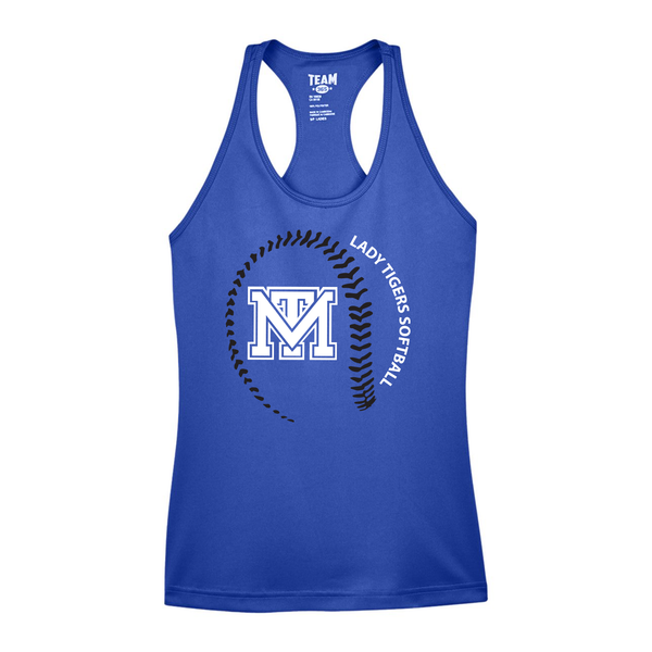 Mark Twain Varsity Softball Performance Racerback Tank - Royal Blue