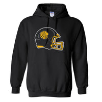 Van-Far Football Hooded Sweatshirt -Helmet Design - Black