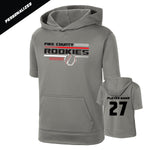 Pike County Rookies Baseball Hooded Short Sleeve Performance Sweatshirt - Personalized