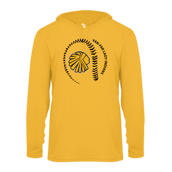 Van-Far Softball Lightweight Hooded Sweatshirt - Gold
