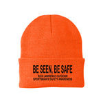 Be Seen, Be Safe Beanie - Blaze Orange