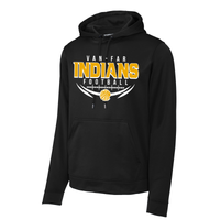 Van-Far Football Performance Hooded Sweatshirt - Design 3 - Black