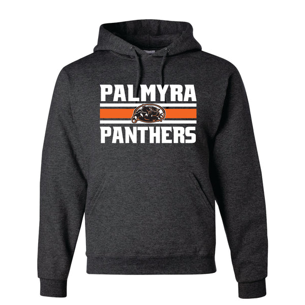 PALMYRA PANTHERS HOODED SWEATSHIRT - BLACK HEATHER