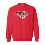 Pike County Rookies Baseball Crewneck Sweatshirt - Red