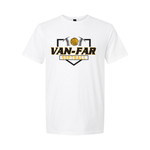 Van-Far Softball T-Shirt - White- Softstyle - Design 2