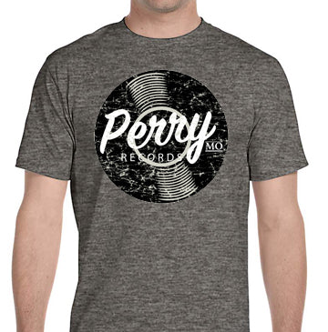 Perry Mo Records T-Shirt - Graphite Heather