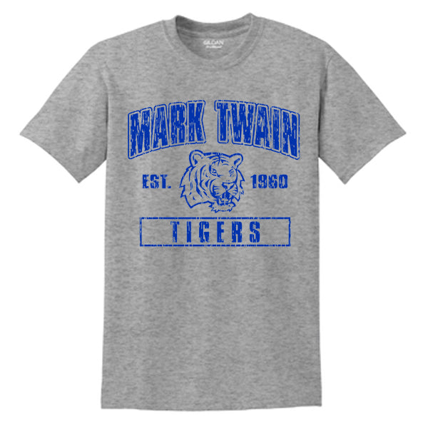 Mark Twain Short Sleeve T-Shirt - Gray